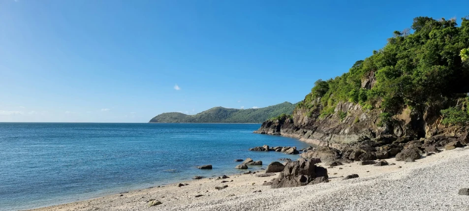 a beach next to a body of water