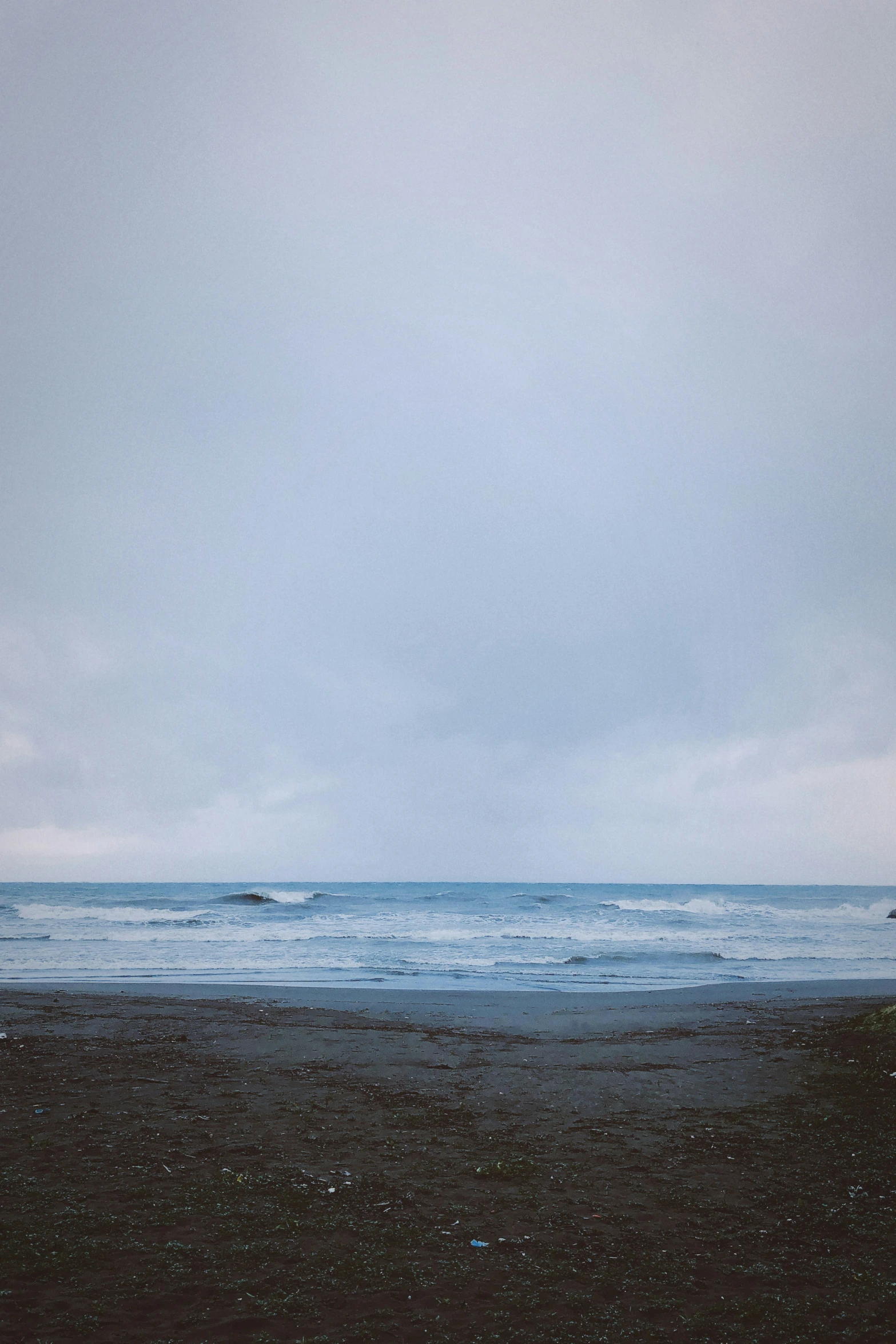 an image of the ocean from the beach