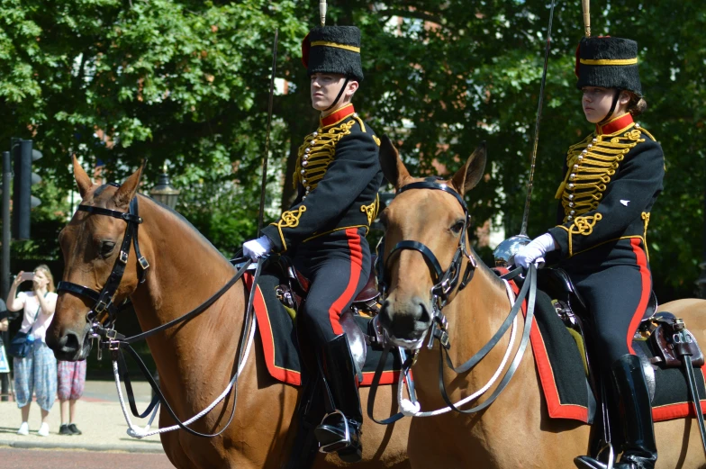 the soldiers are dressed in their military uniforms