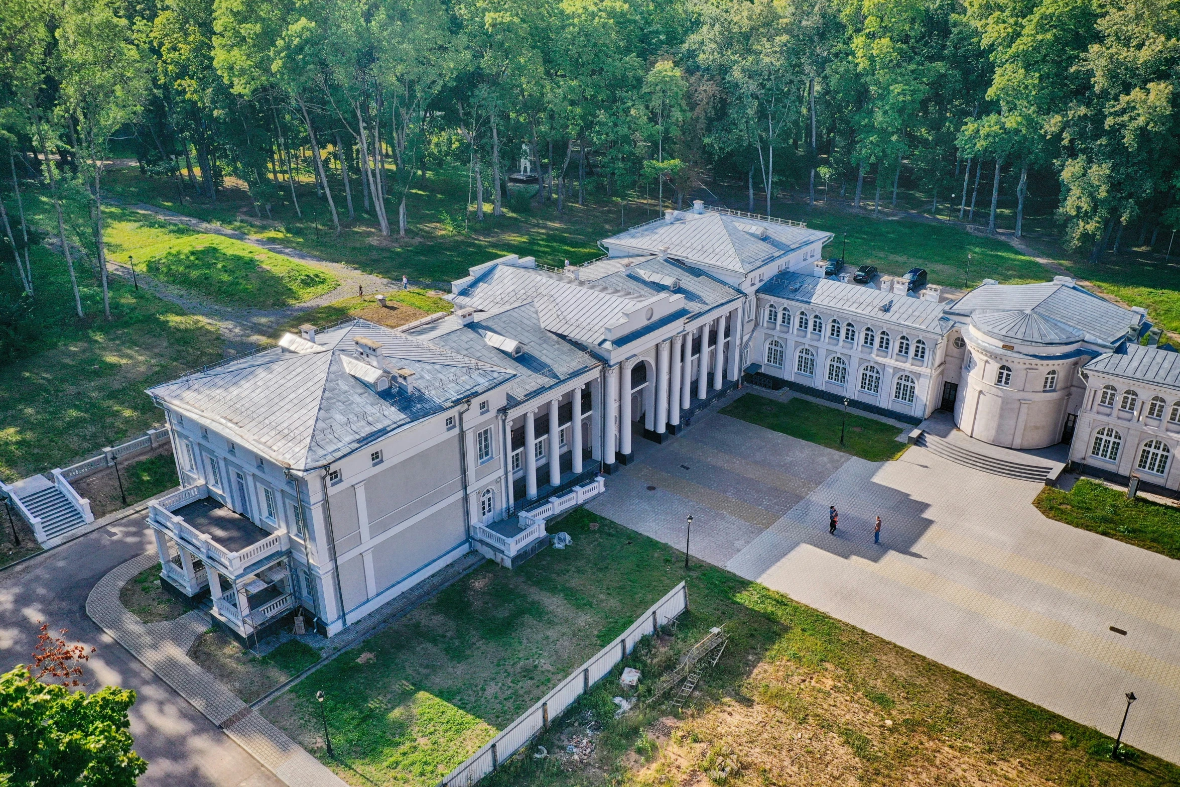 an aerial view of a large home