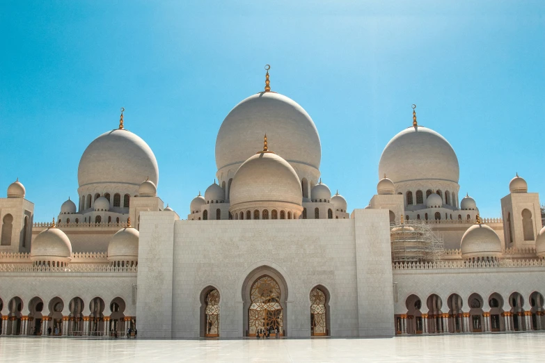 an oriental style building with many domes