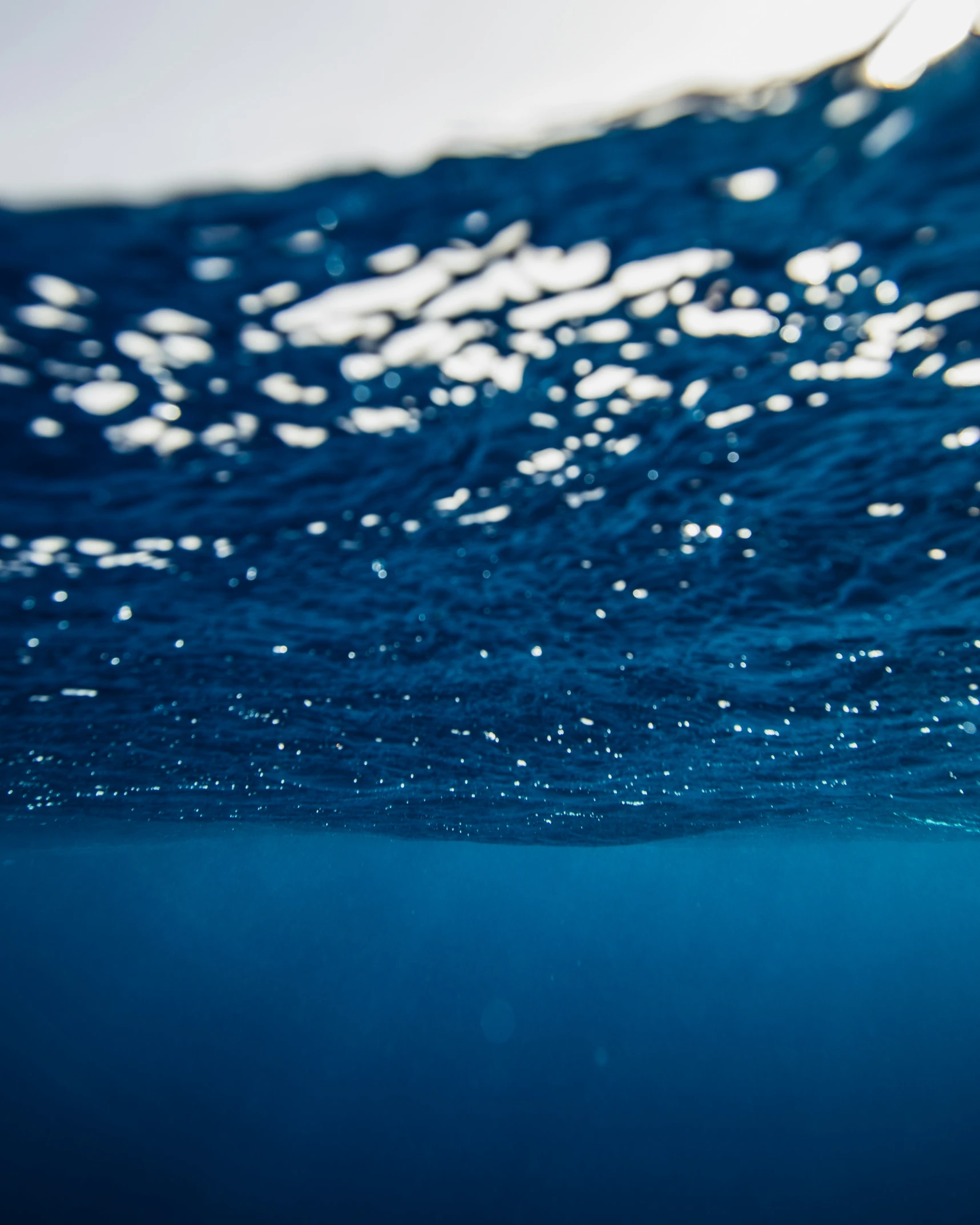 a closeup view of a bright blue ocean surface