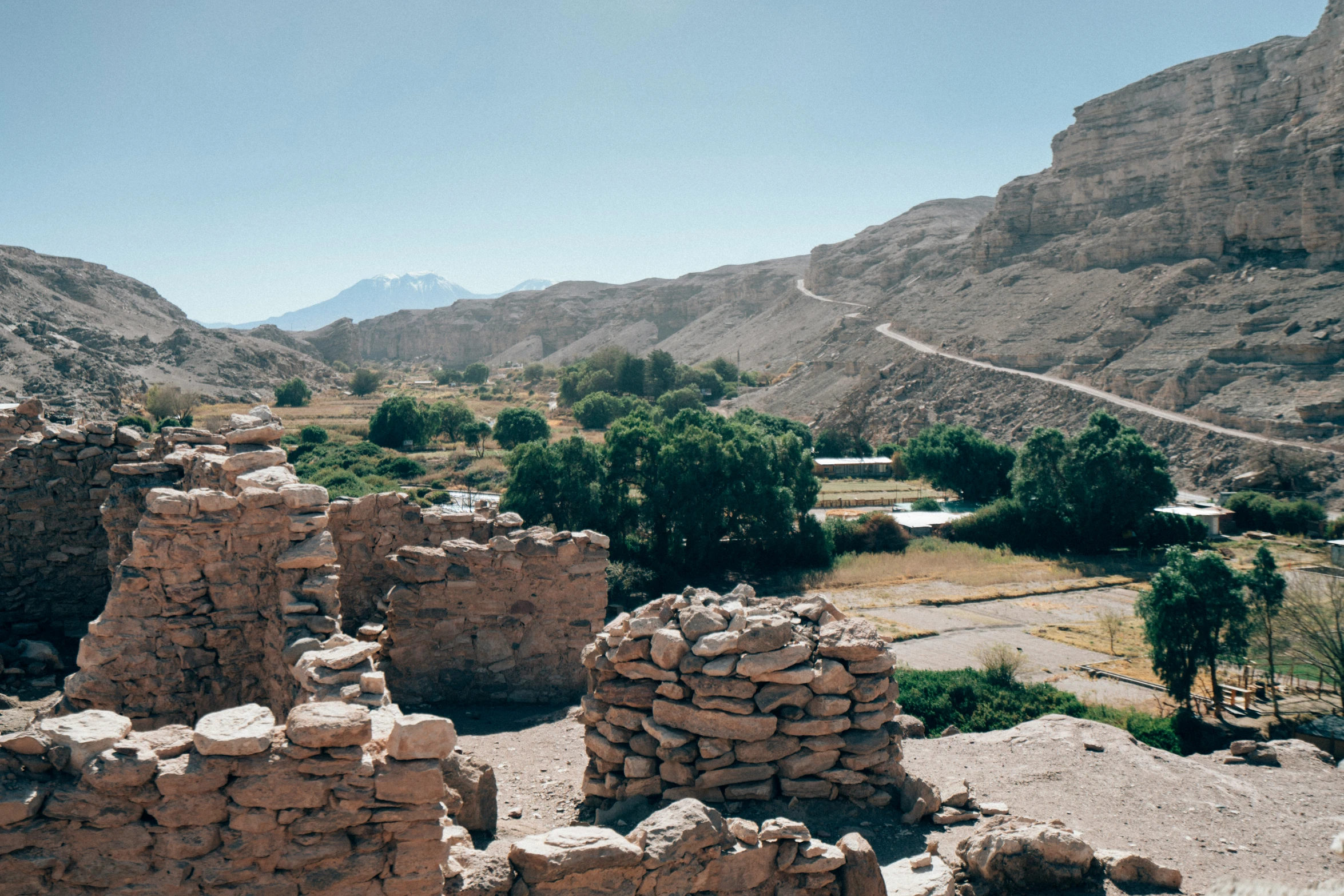 the landscape is rocky and is almost barren