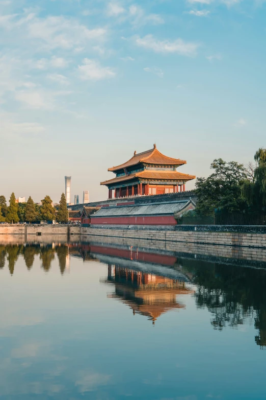 a view of the forbidden city wall, china