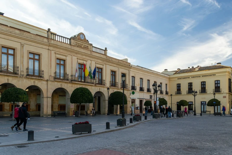 a large building in the middle of a square