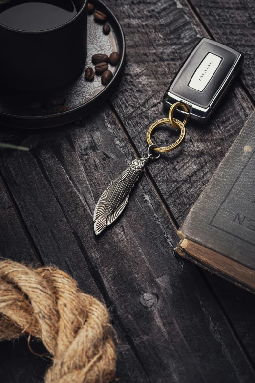 two old keys lying next to each other on a wooden surface