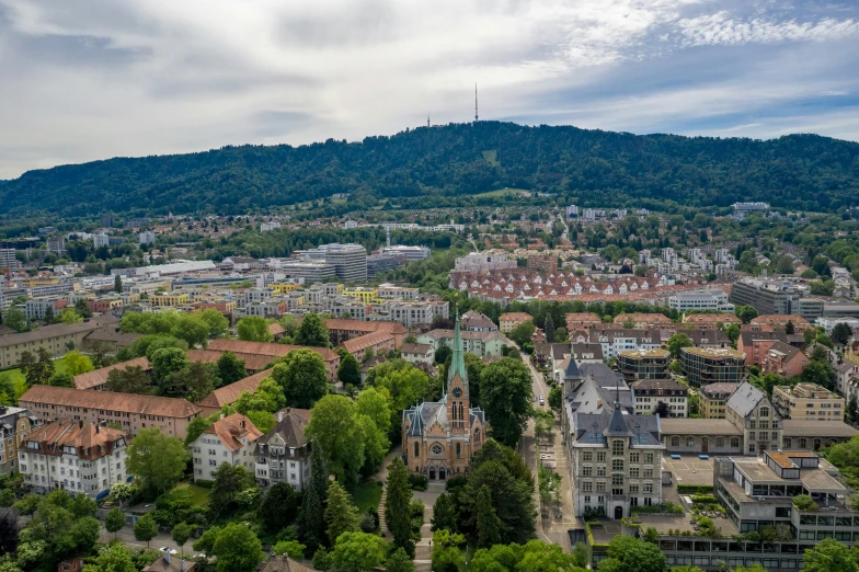 a scenic view of an old european town