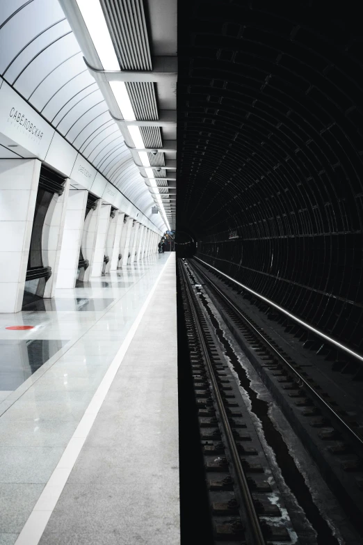 the empty platform is seen here for most passengers to enjoy