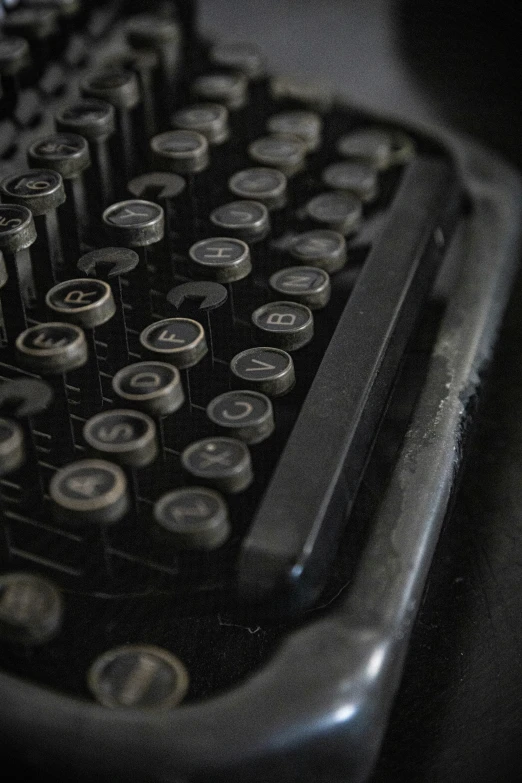 old typewriter with random keys on the surface