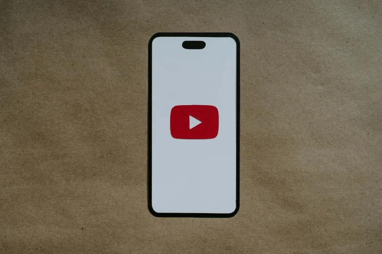 a cellphone is displaying an youtube channel in red and white