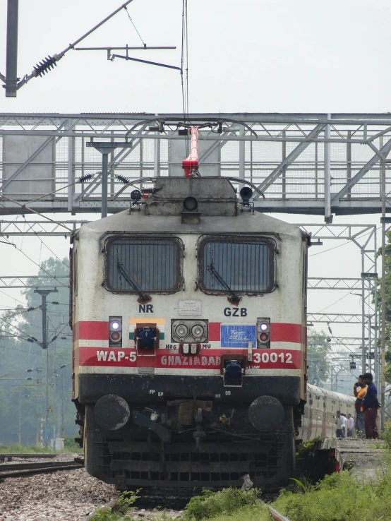 there is a train that is stopped at the railroad station