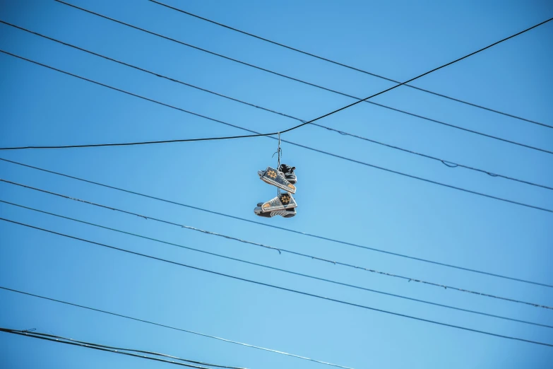 a number of power lines near one another