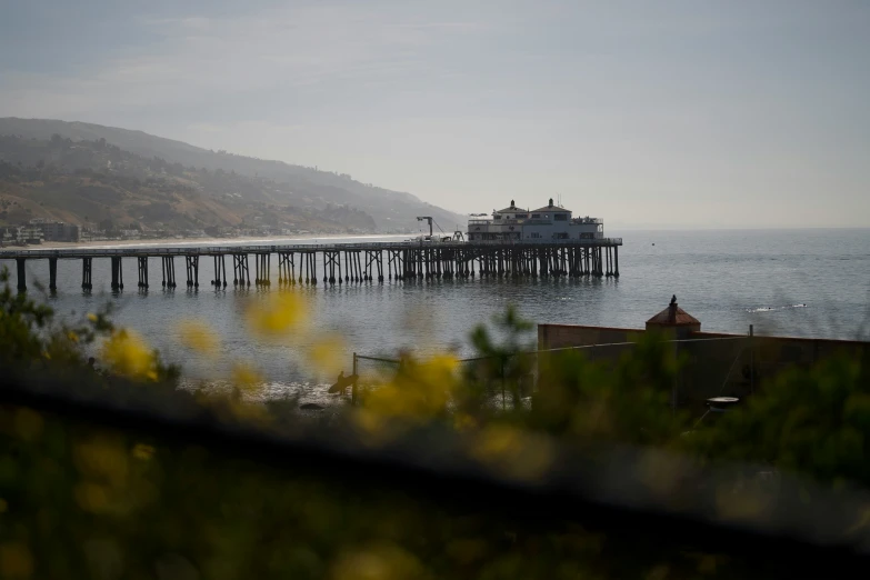 there is a pier that looks like it has been taken off