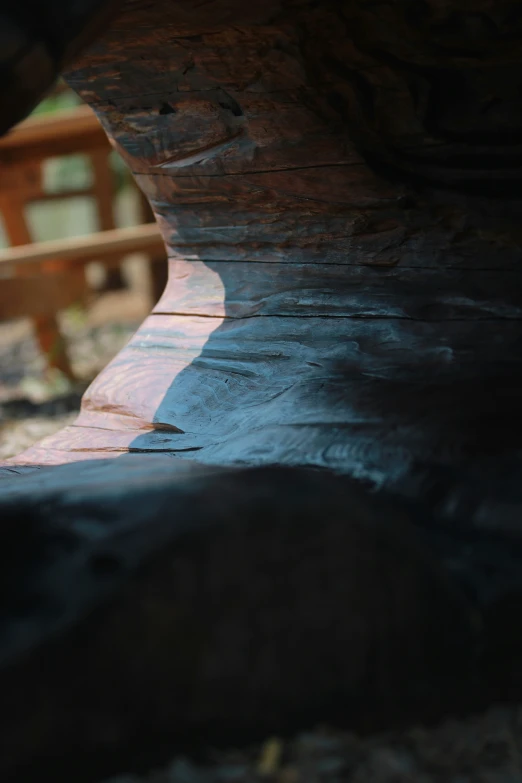 a bench that is close up in the day