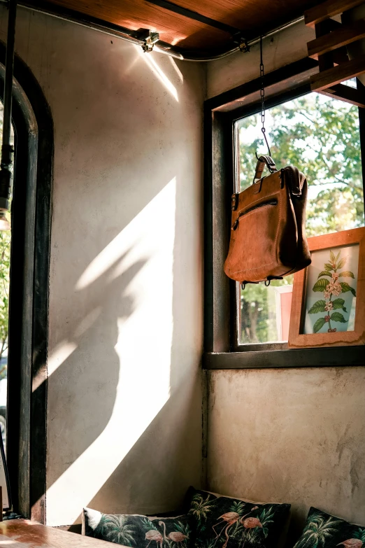 a window in a house is seen from inside