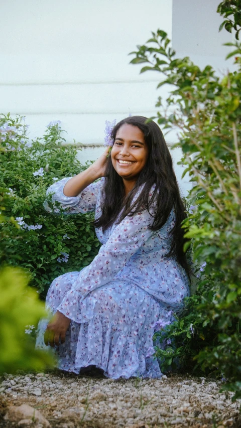 a girl in an image with her long hair