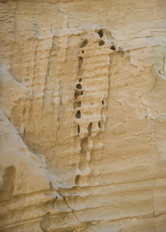 an odd picture of the sand with holes in it