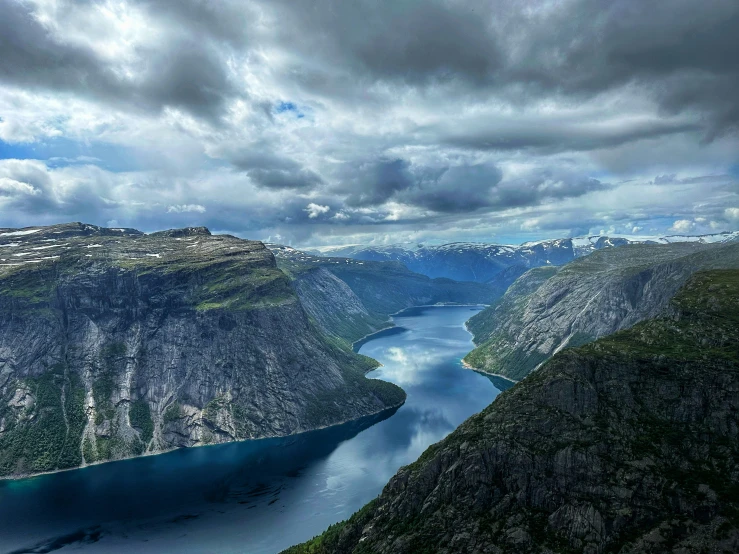 there is a large body of water in the valley