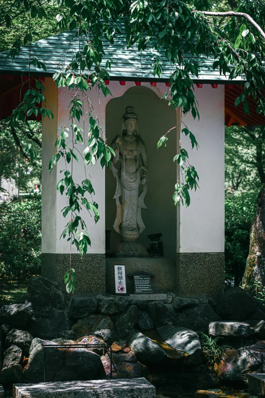 a statue in the middle of a park