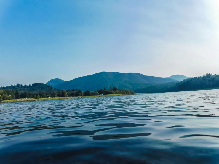 water reflects an image of the area below