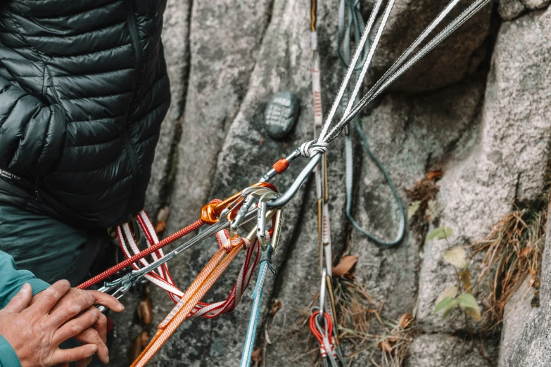 an electric zip wire that connects to a climbing rope