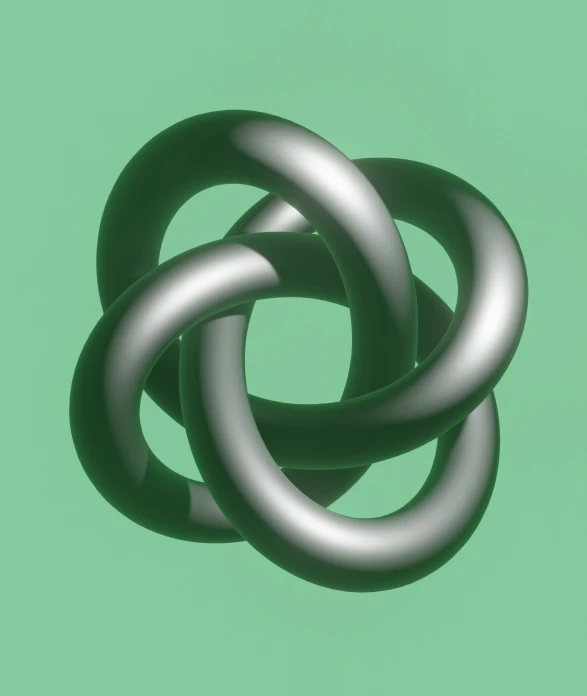 3d rendering of a modern knot with soft color