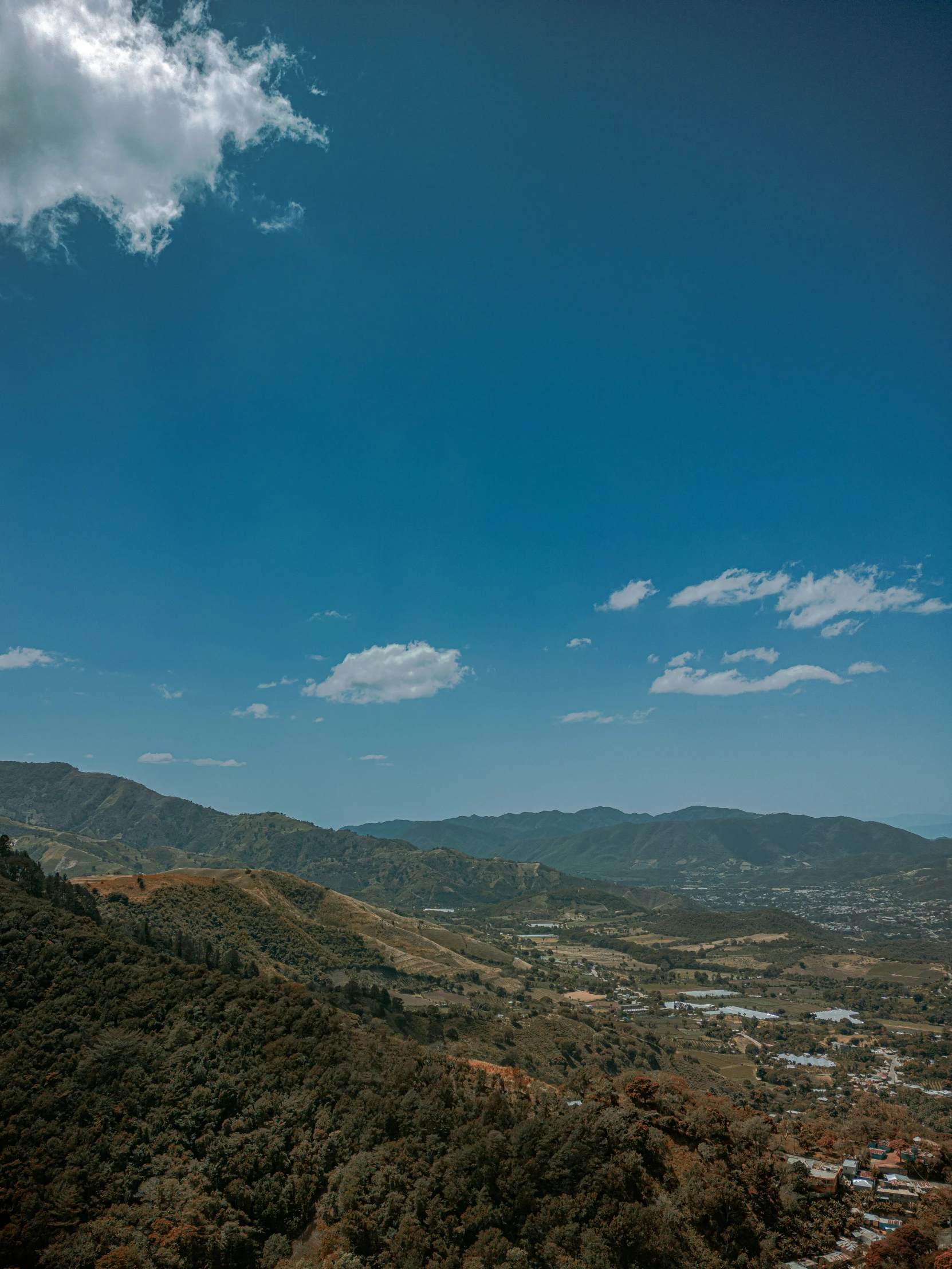 the view from a high hill looking down