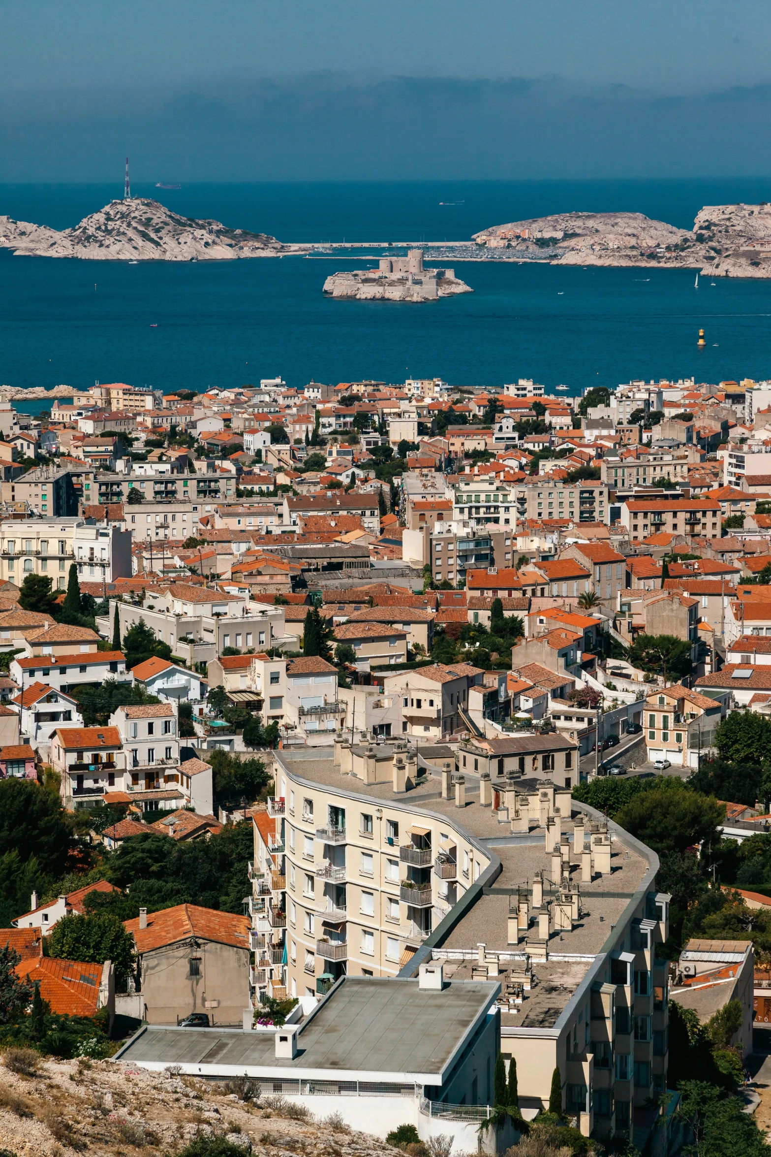 there is a large city next to the water