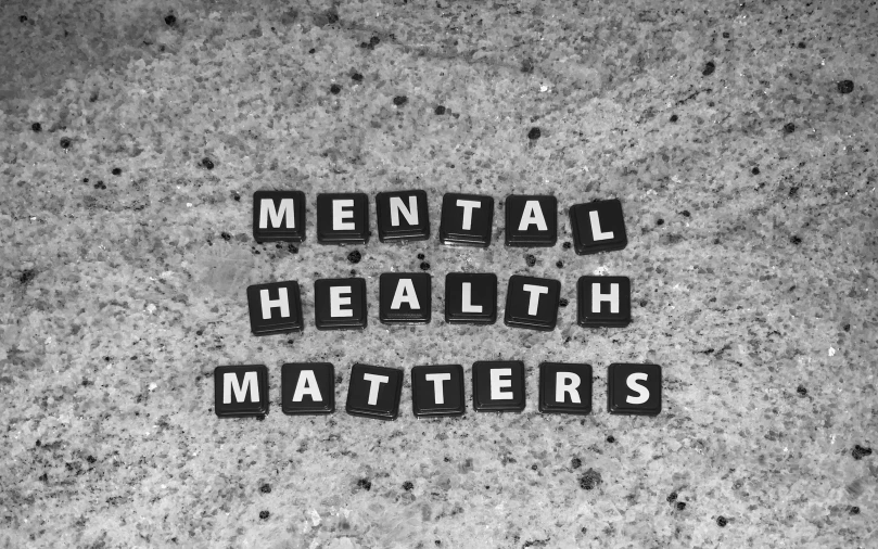 the words mental health matters are arranged by letters