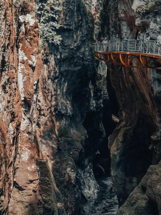 the bridge above the mountain is above the water