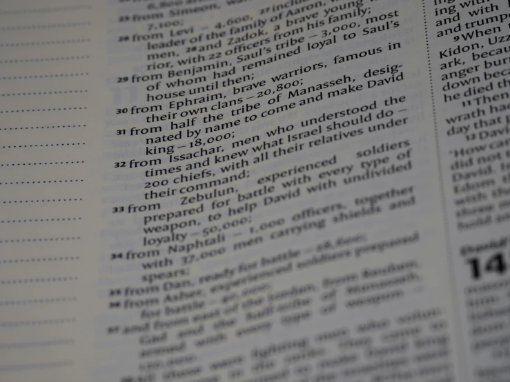 a close up of an opened dictionary with a black marker