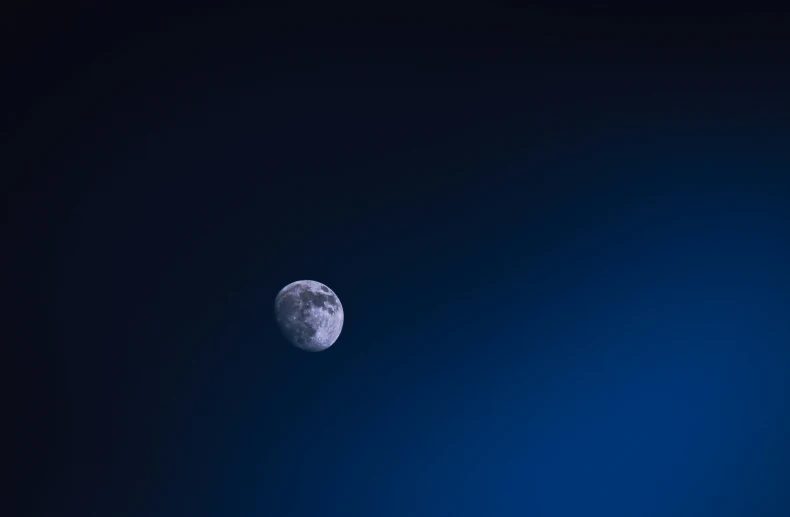 the moon in the night sky appears to be just half the size