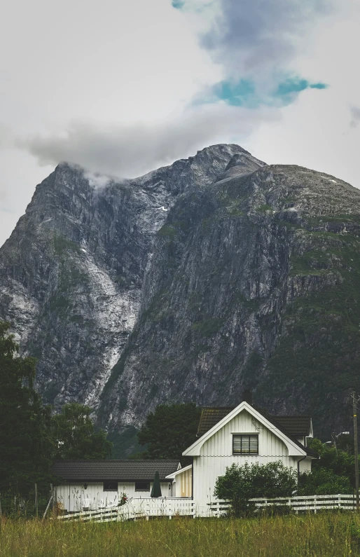 a mountain covered with snow in the distance