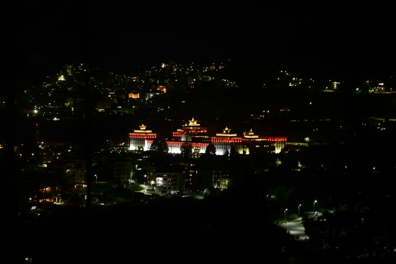 an image of a view of a city lit up at night