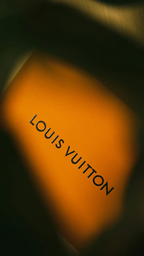 close up of a book with the word louis vuiiton in it