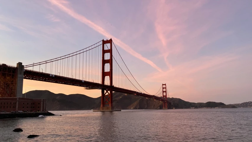 an incredible po looking across the water at sunset