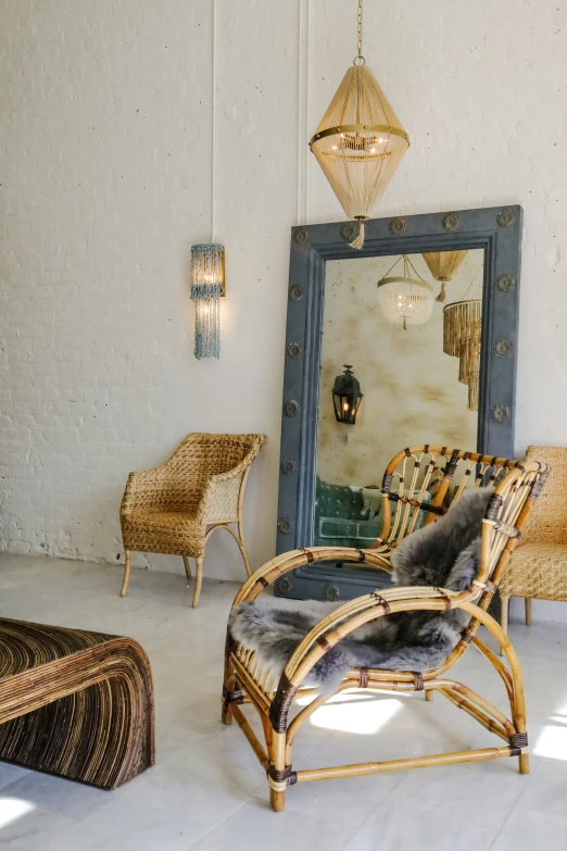 a living room with chairs and furniture in it