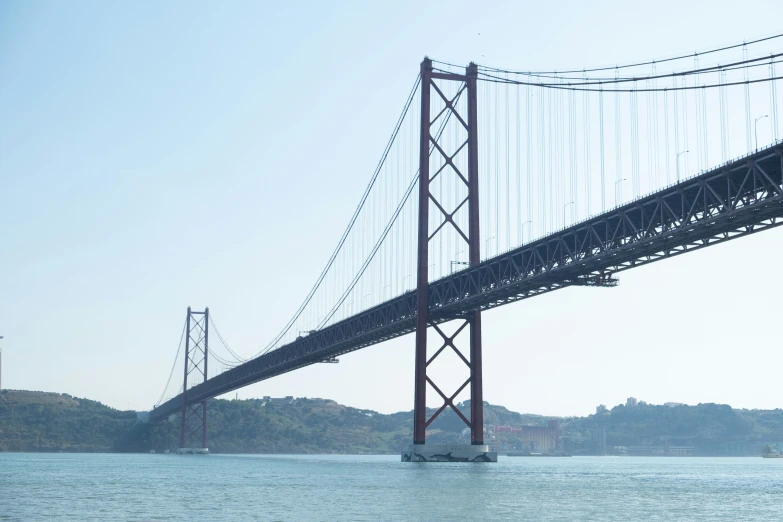 a large bridge spanning the width of a lake