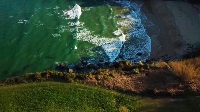 aerial s of the beach looking over to the ocean