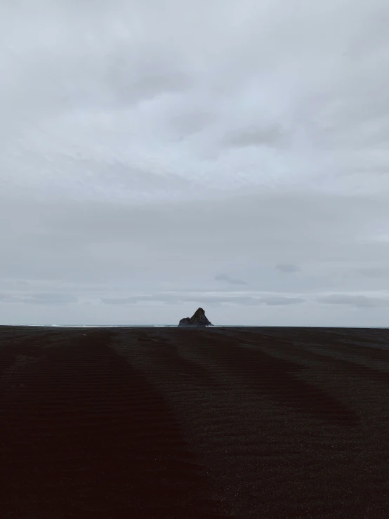 the lone person stands in an open field