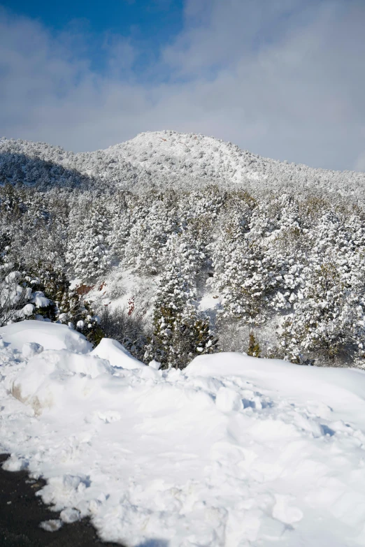 a lone snowboarder standing on the edge of a snow covered mountain