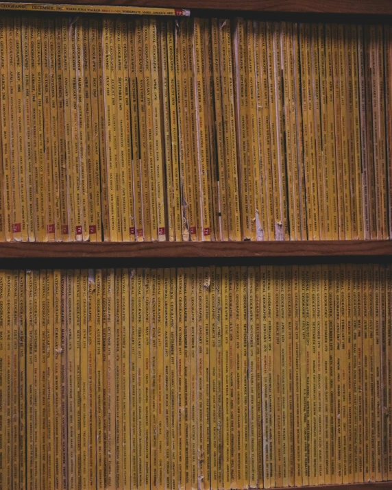 a book case with several lines of books