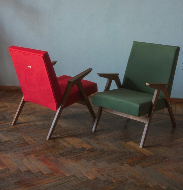 two chairs side by side in the same color