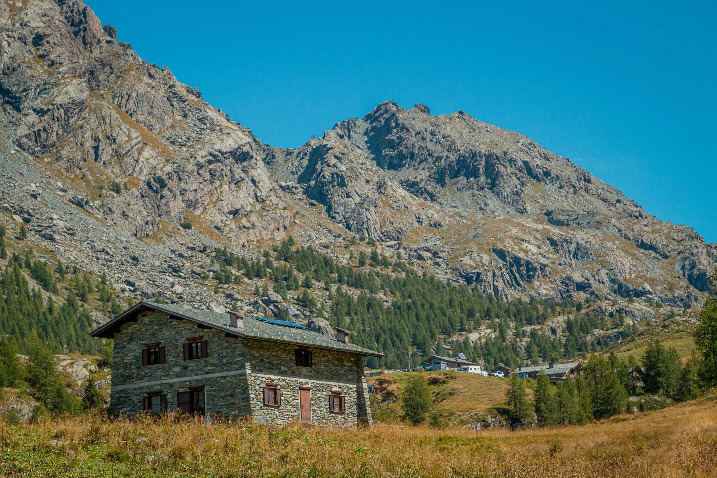 an old abandoned cabin nestled in the mountains