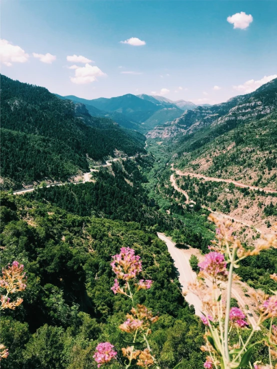 the mountains are seen in this po from a distance