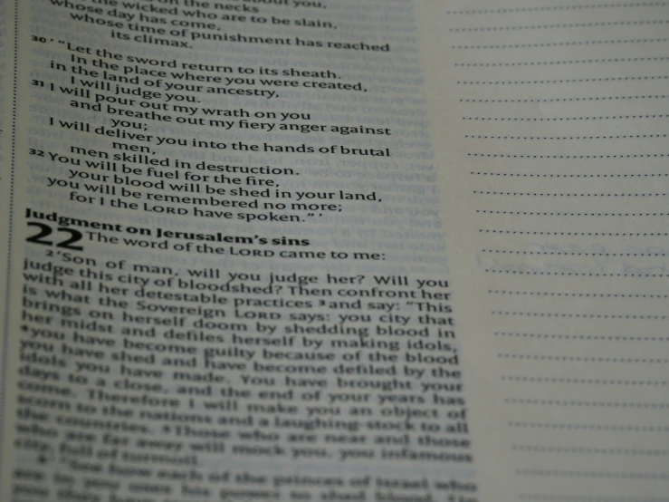 a close up view of a book page with text