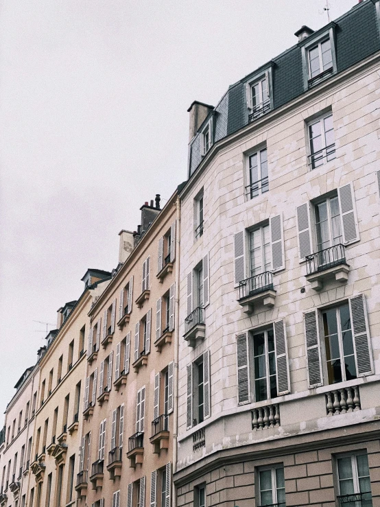 some very pretty looking buildings with balconies