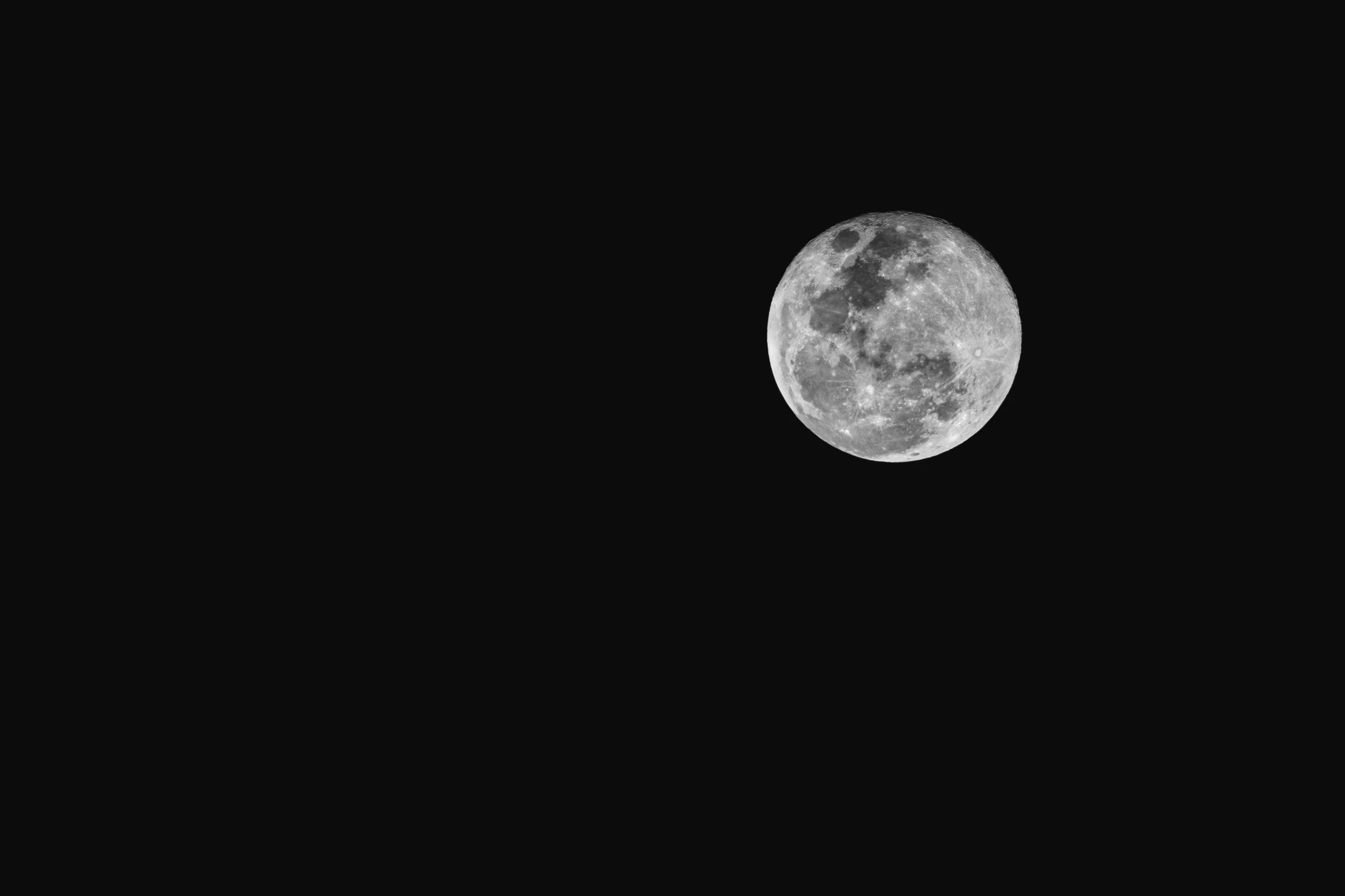 the full moon is seen with its black background