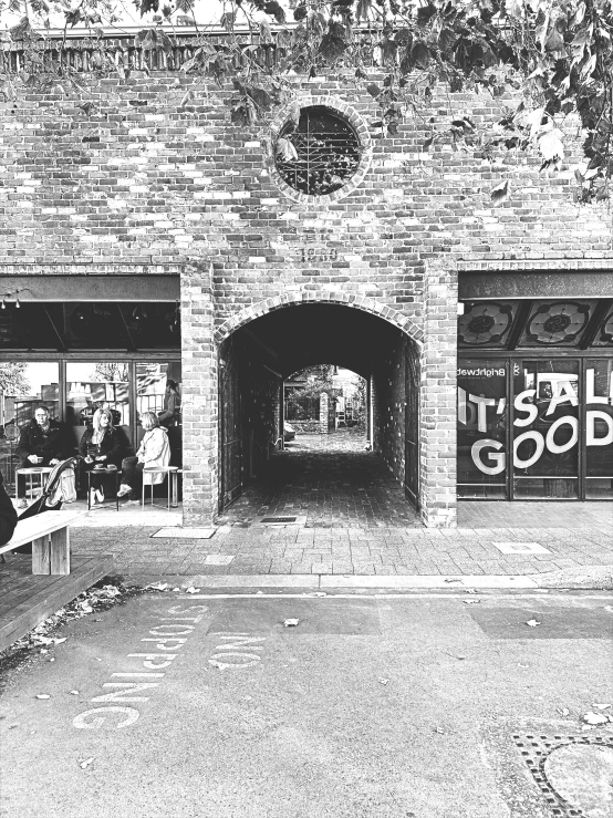 a couple of people on the side of a building