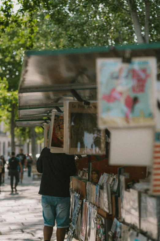 an image of a man walking down the street